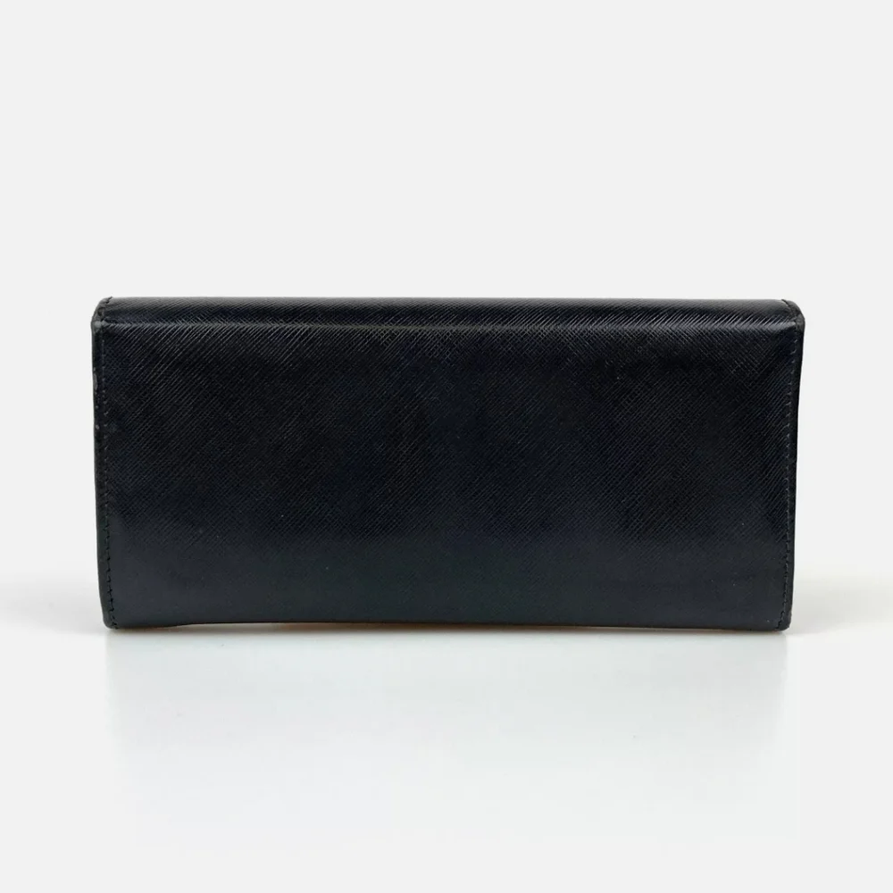 🖤 Authenric Salvatore Ferragamo Black Leather Long Wallet IR22A994 EUC 🖤 - Picture 9 of 16